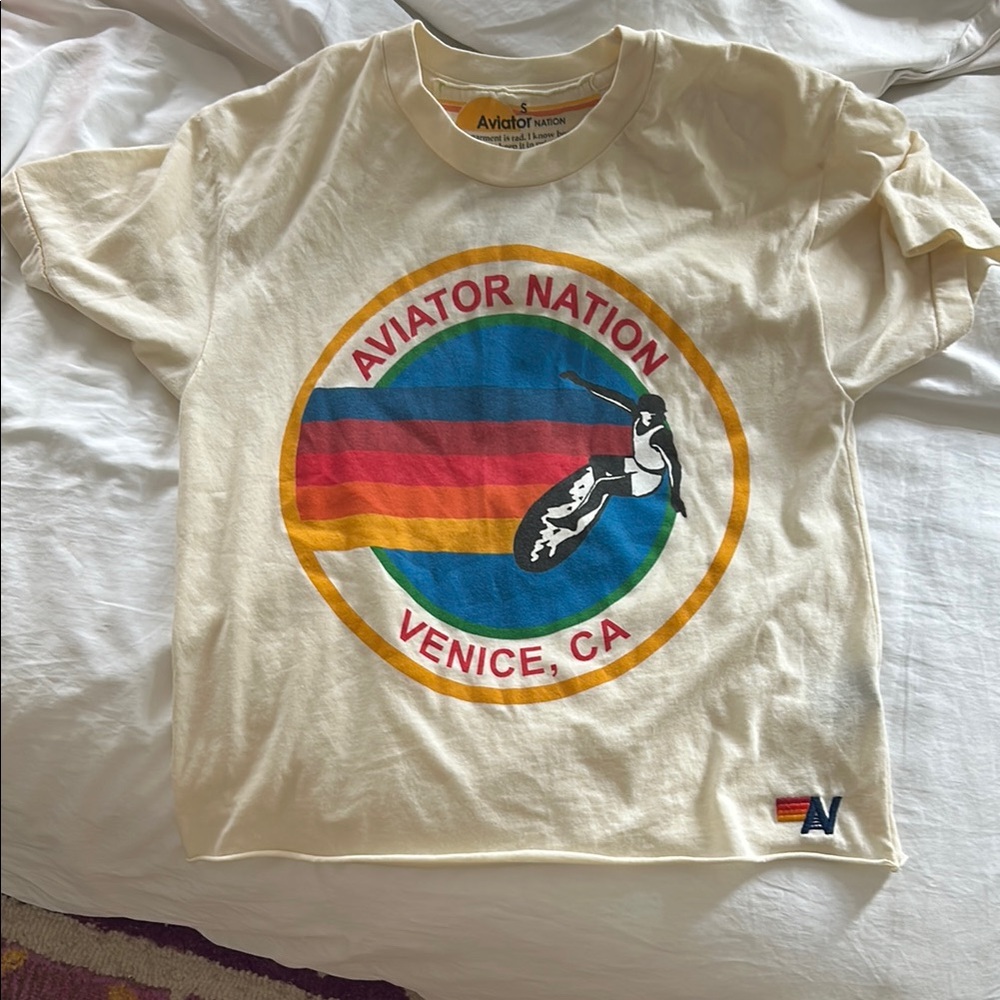 Aviator Nation Cream Graphic Tee